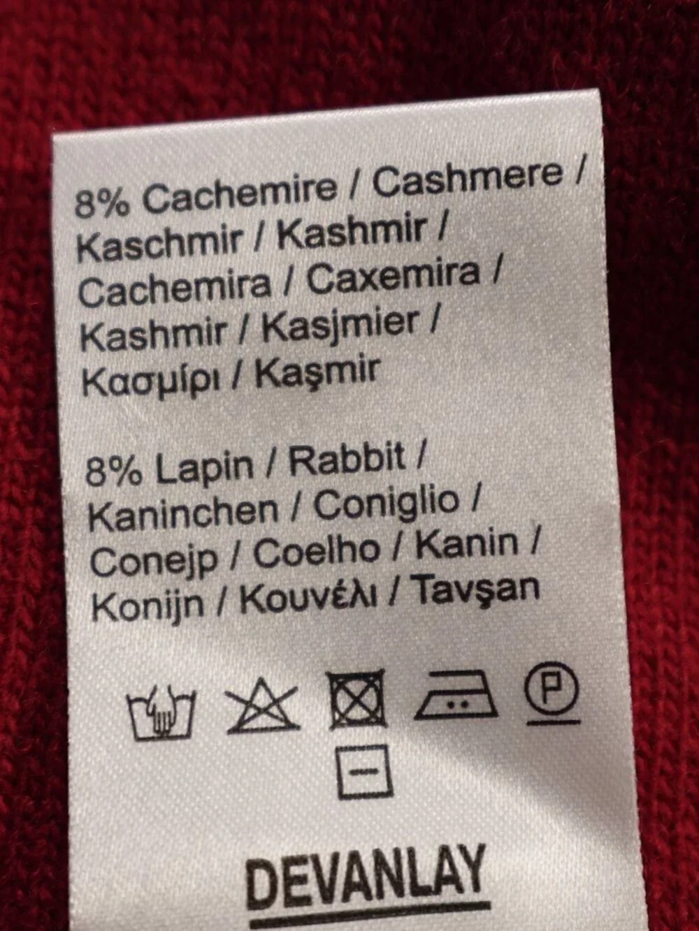 Lacoste Wool Cashmere Blend Scarf Red 68” Logo Luxury Winter Unisex